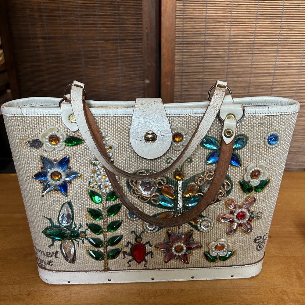 Enid Collins Rhinestone Embellished Handbag